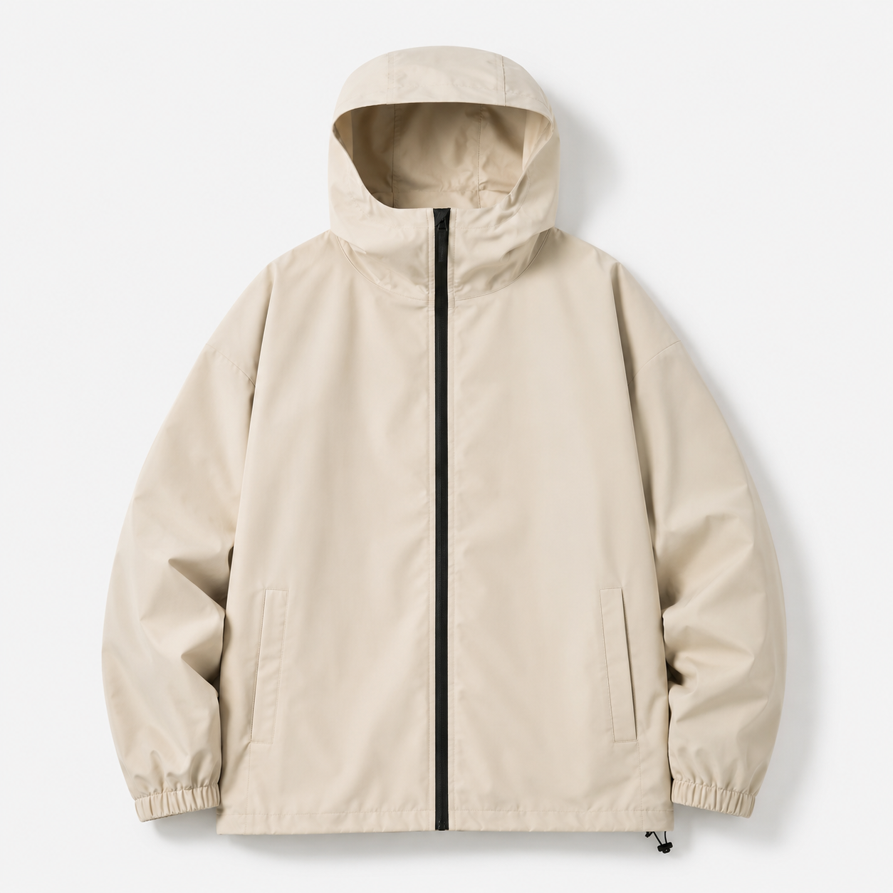 Men's Water-Resistant Cityboy Hooded Jacket in Ivory, product front view