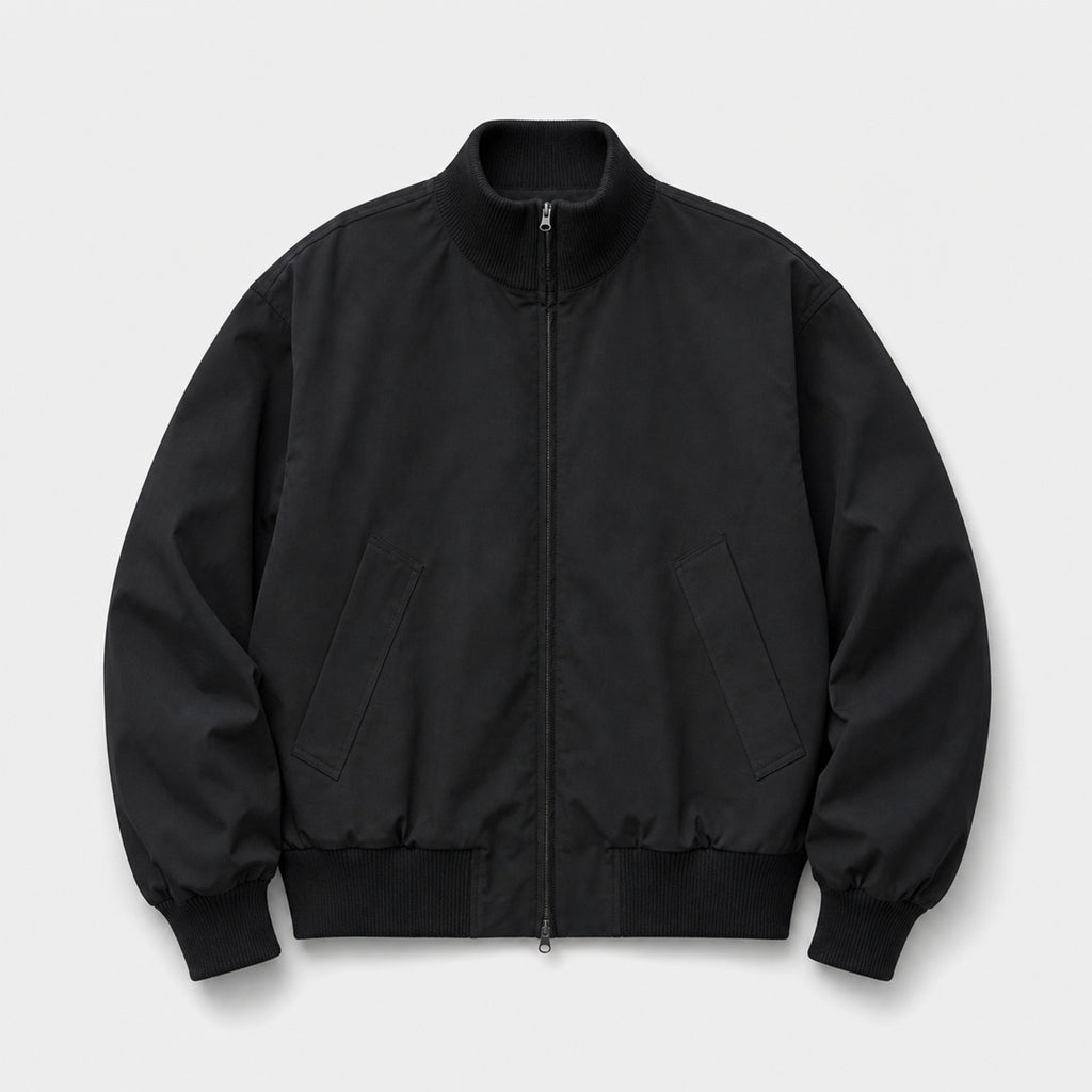 Men's Layered-Look Casual Jacket in Black, product front view