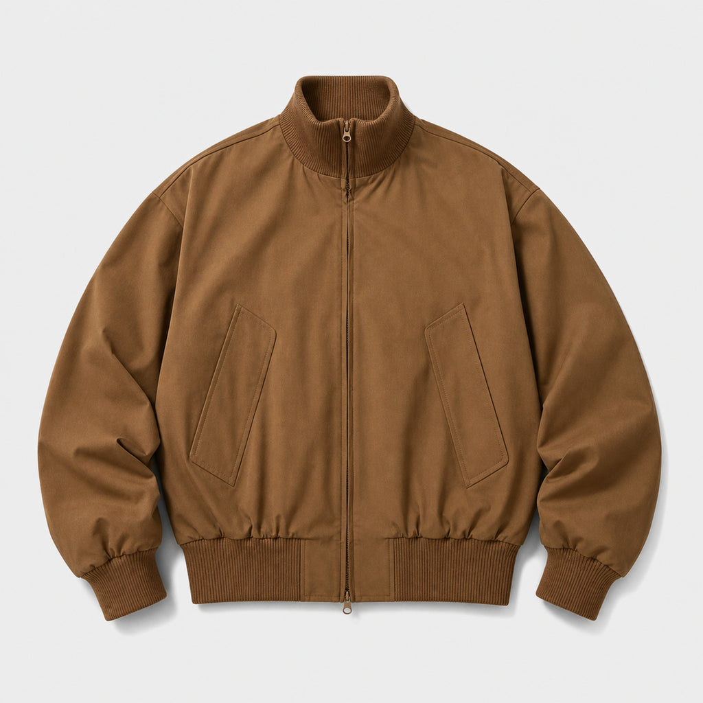 Men's Layered-Look Casual Jacket in Brown, product front view