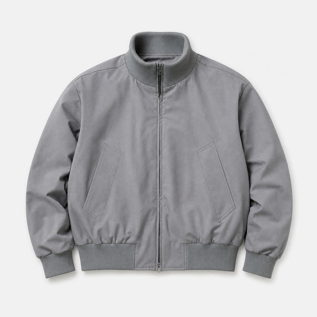 Men's Layered-Look Casual Jacket in Grey, product front view