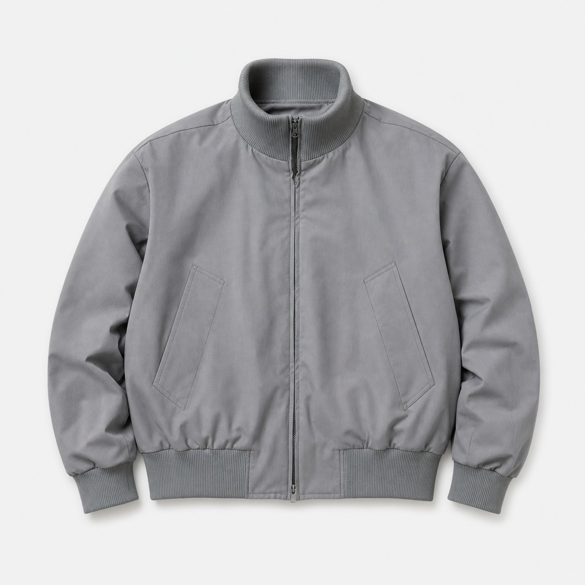 Men's Layered-Look Casual Jacket in Grey, product front view