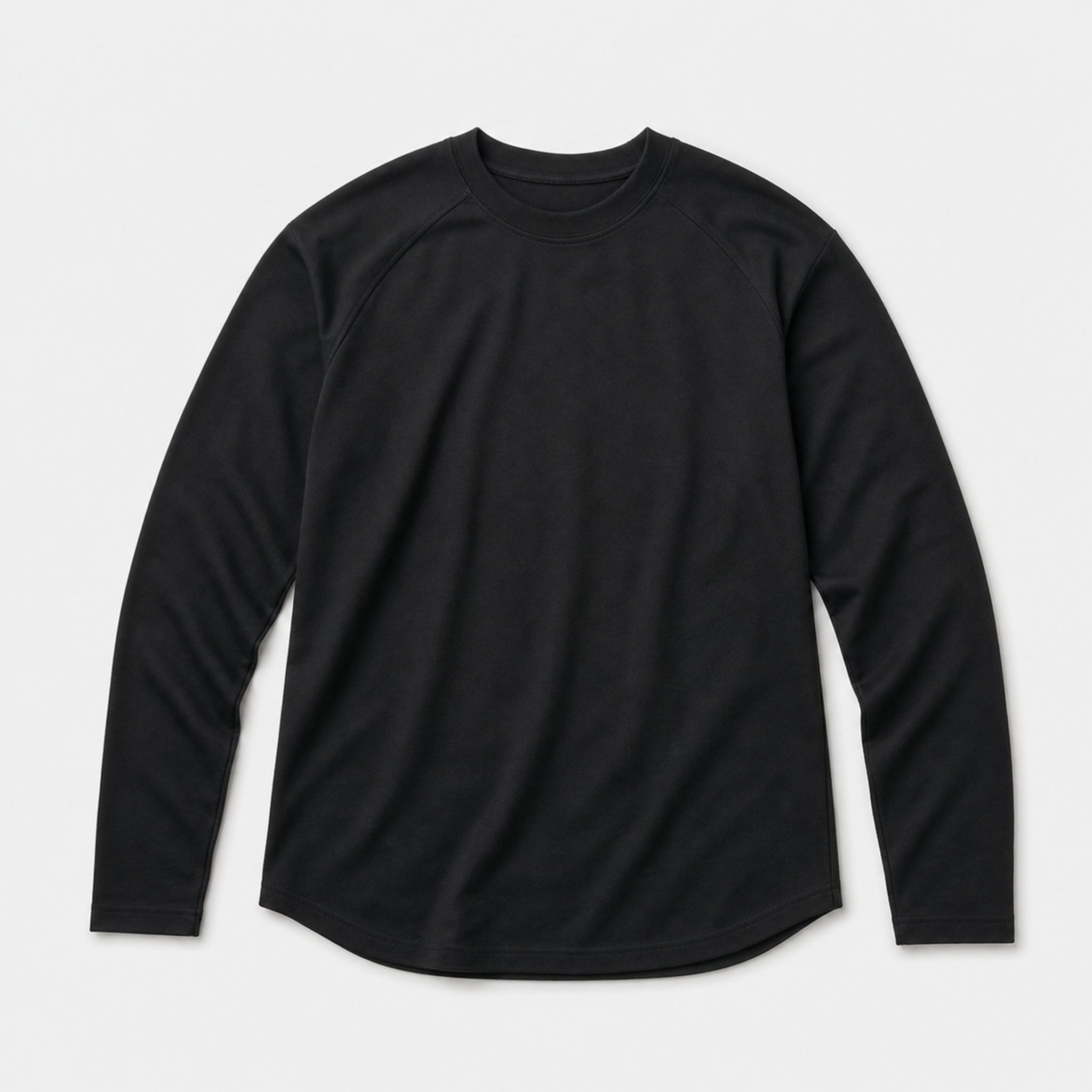 Men's 270g Heavyweight Crewneck T-Shirt in Black, product front view