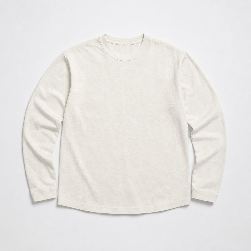 Men's 270g Heavyweight Crewneck T-Shirt in Ivory, product front view