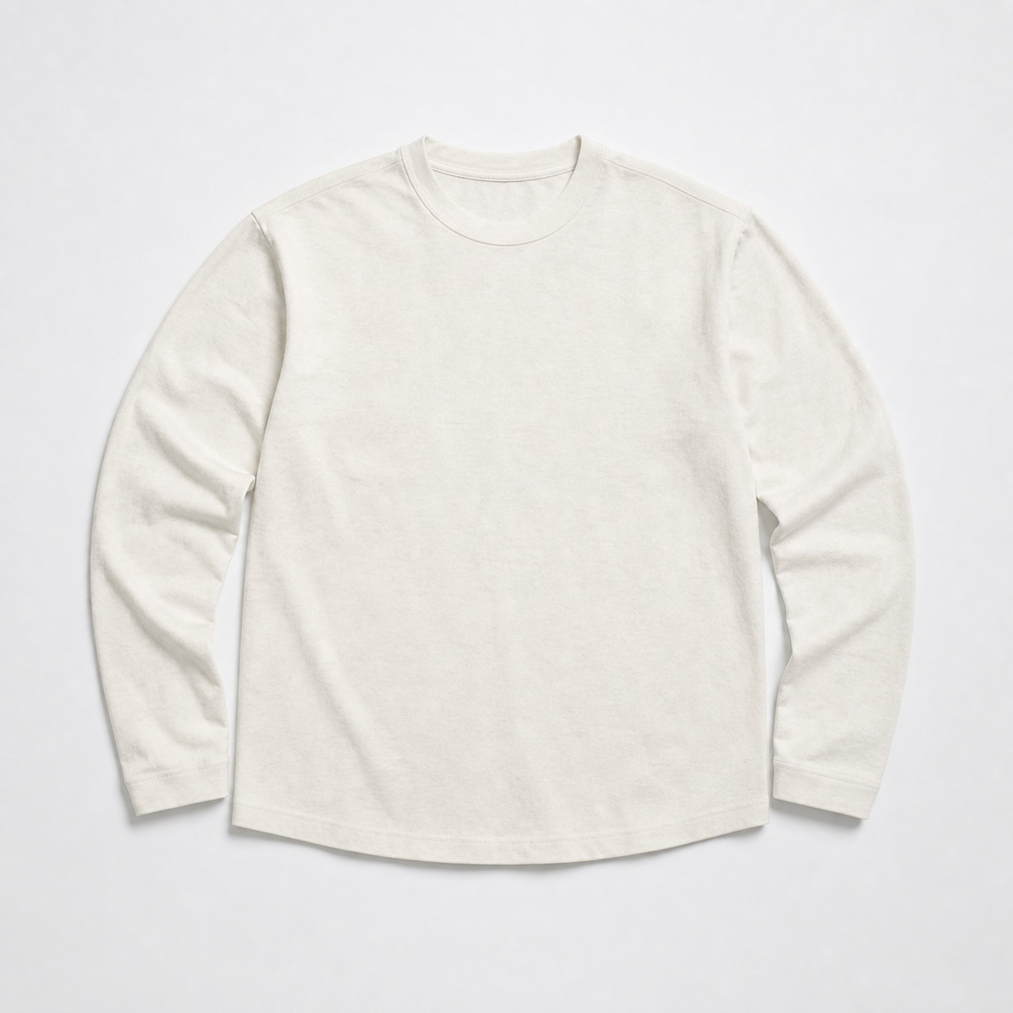 Men's 270g Heavyweight Crewneck T-Shirt in Ivory, product front view