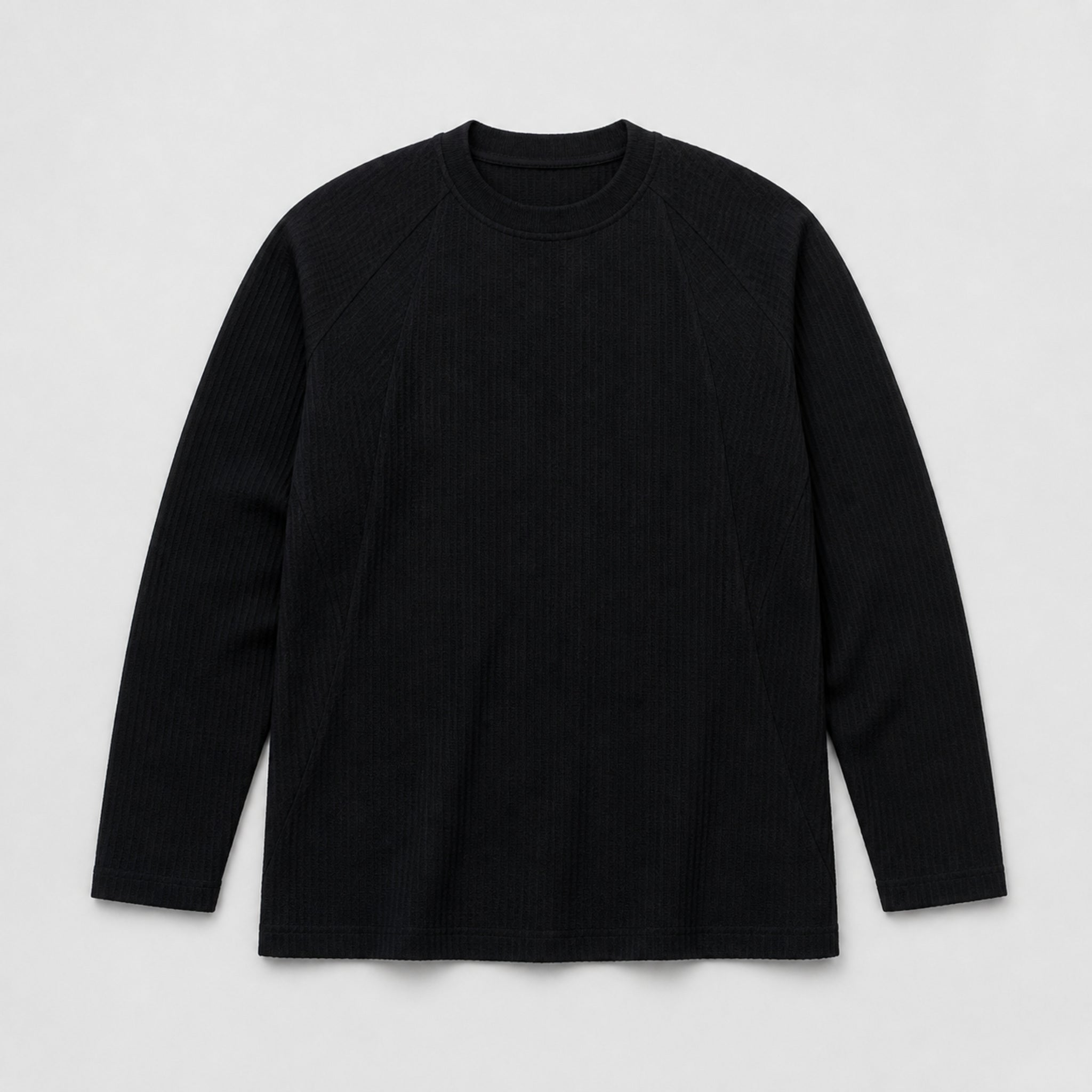 Men's Layered Colorblock Crewneck T-Shirt in Black, product front view