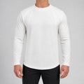Men's Layered Colorblock Crewneck T-Shirt in White, model front view
