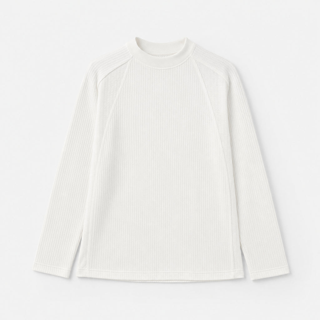 Men's Layered Colorblock Crewneck T-Shirt in White, product front view
