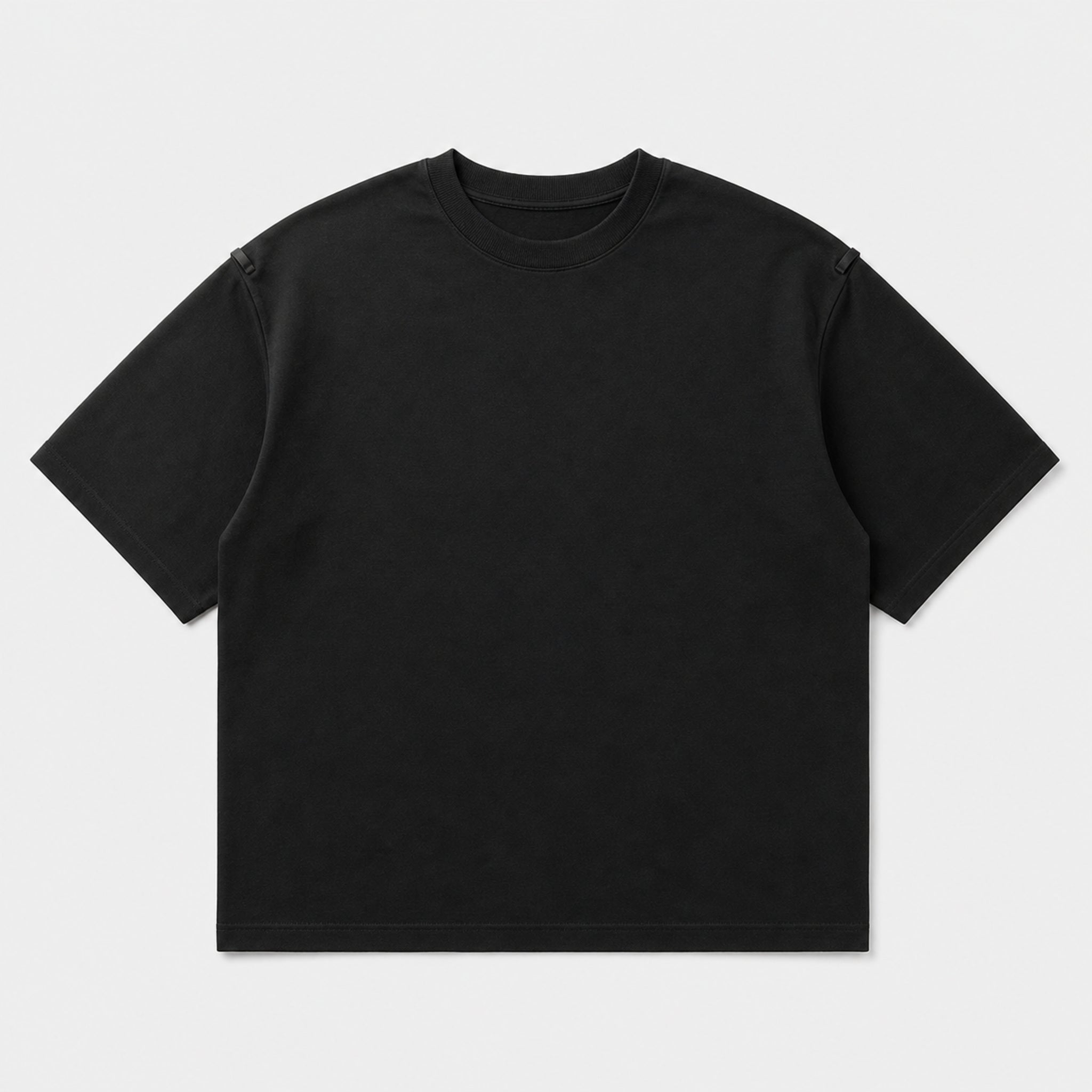 Men's Relaxed American Crewneck T-Shirt in Black, product front view