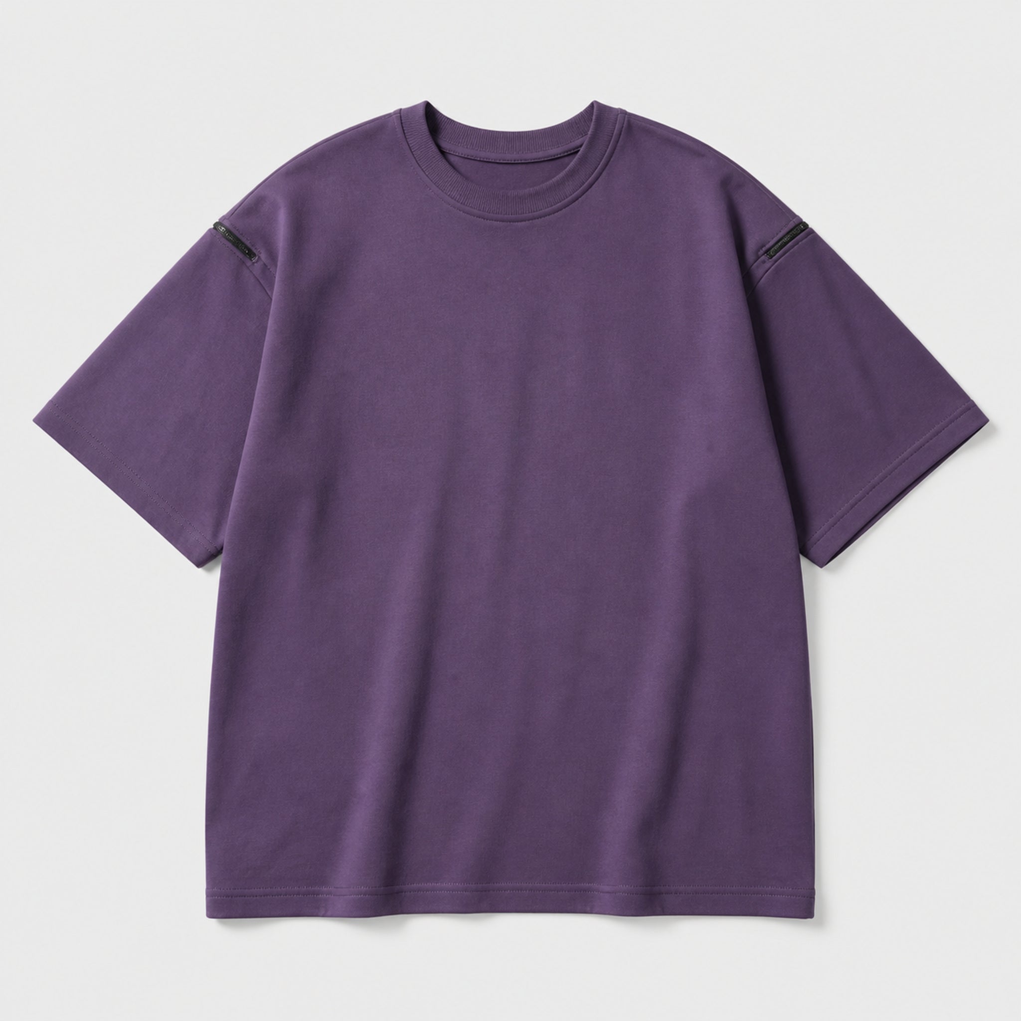 Men's Relaxed American Crewneck T-Shirt in Purple, product front view