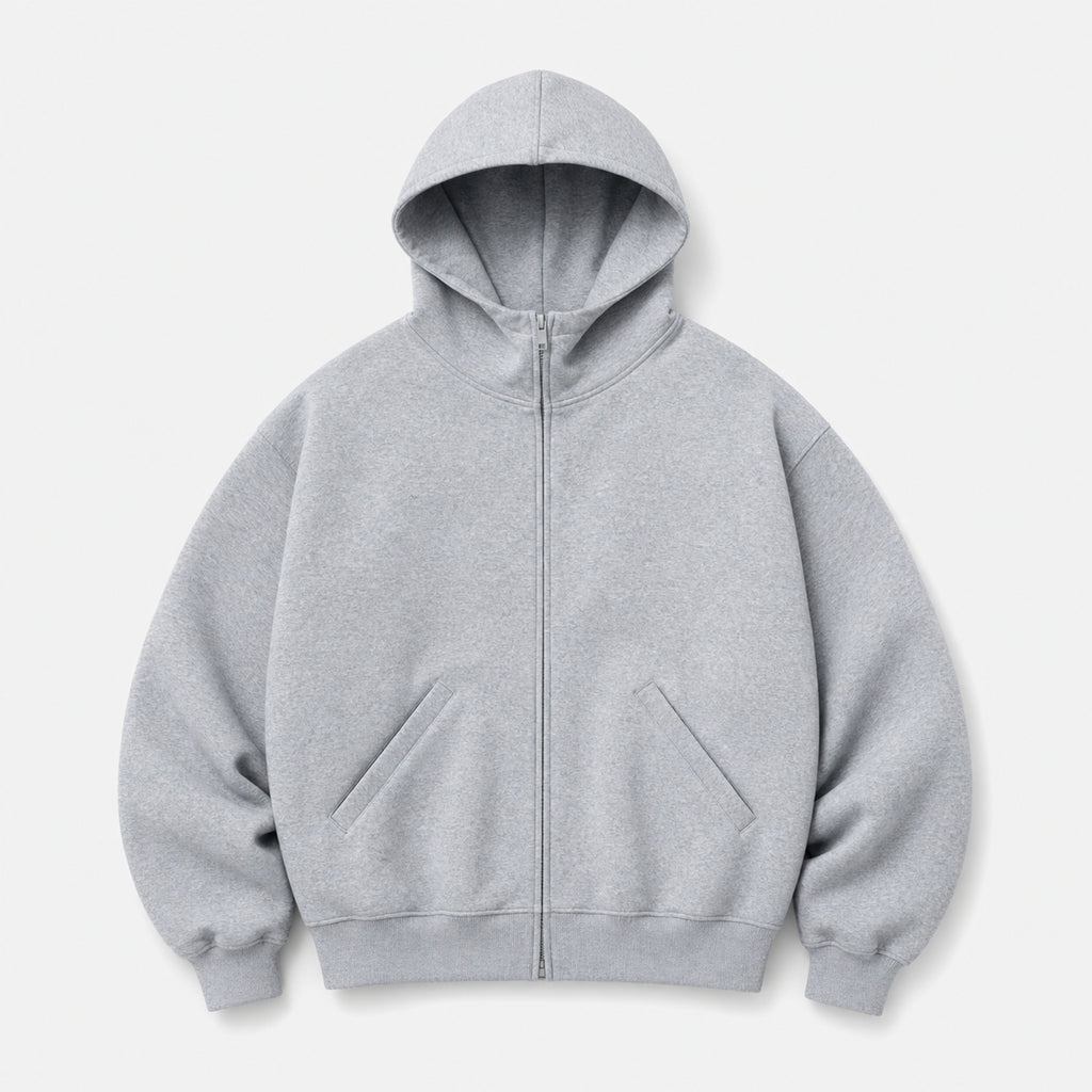 Men's 400g Heavyweight Crewneck Sweatshirt in Grey, product front view
