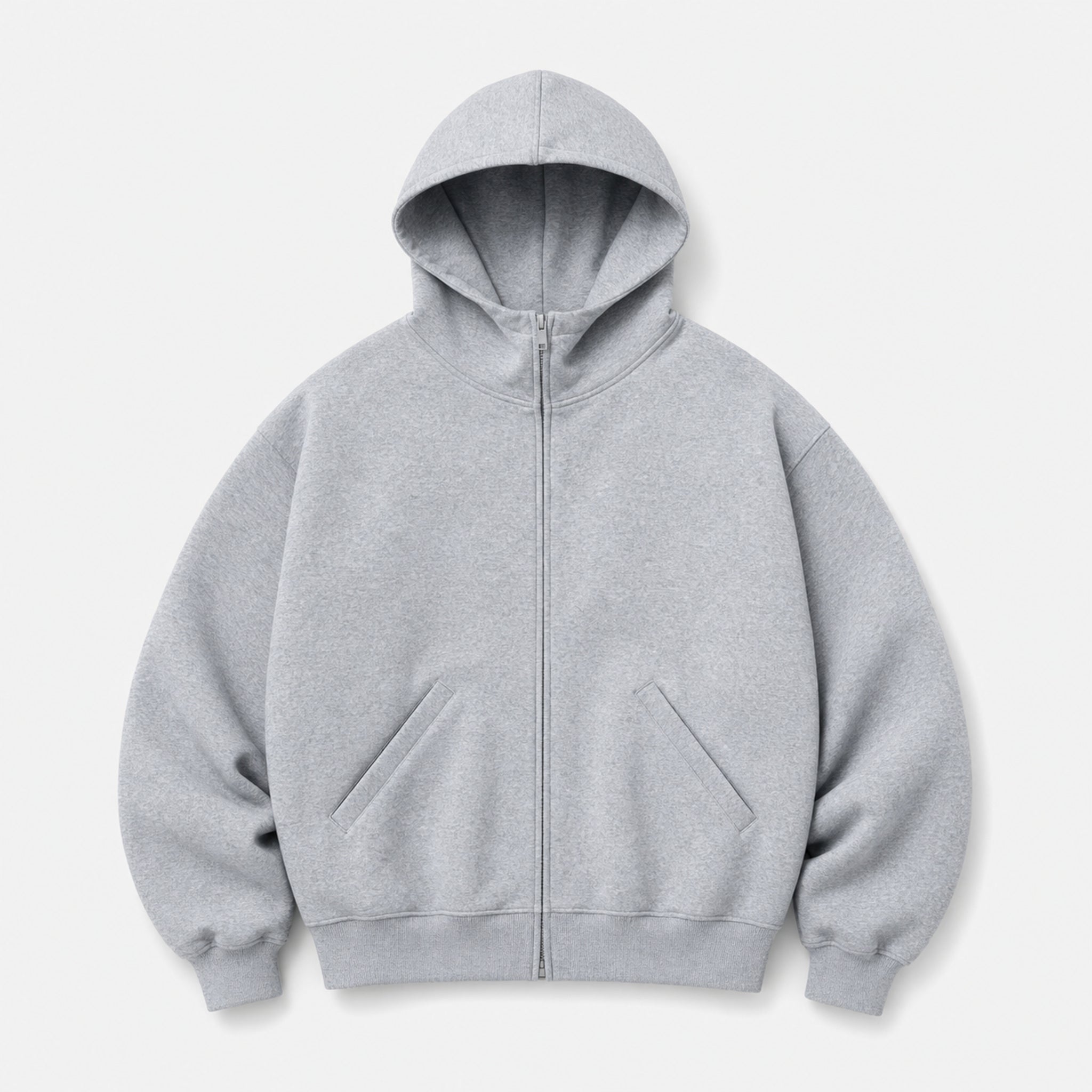 Men's 400g Heavyweight Crewneck Sweatshirt in Grey, product front view