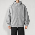 Men's 400g Heavyweight Pullover Hoodie in Grey, model front view