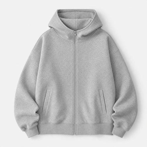 Men's 400g Heavyweight Pullover Hoodie in Grey, product front view
