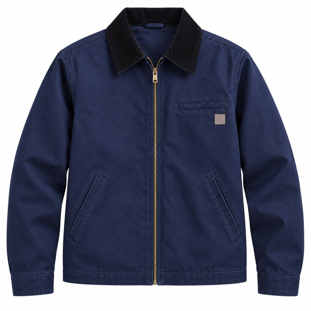 Men's Contrast-Collar Detroit Hunting Jacket - navy product view