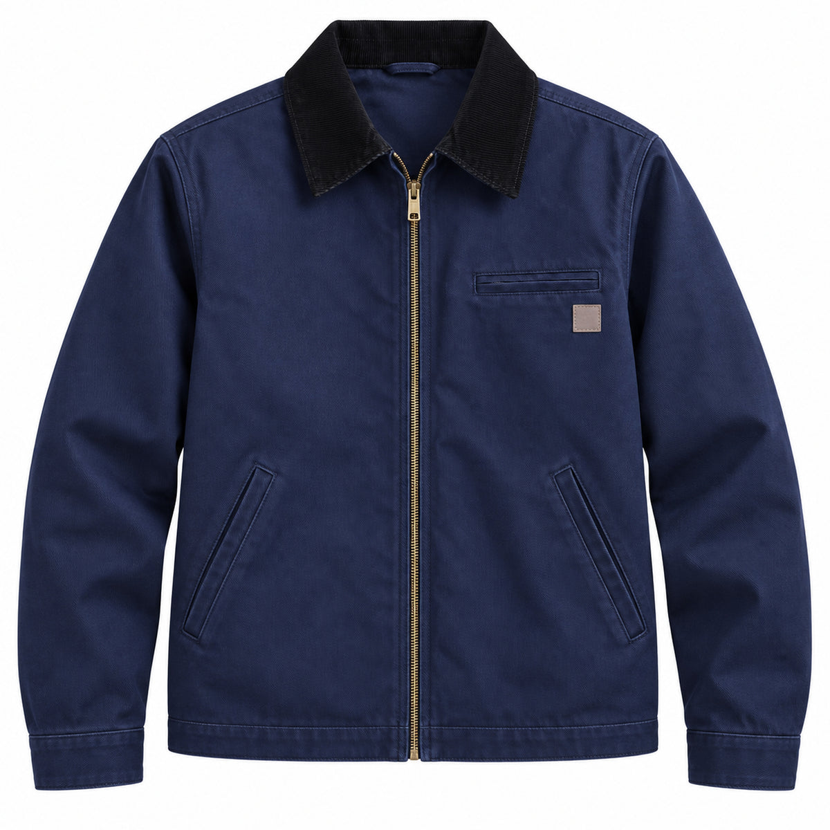Men's Contrast-Collar Detroit Hunting Jacket - navy product view