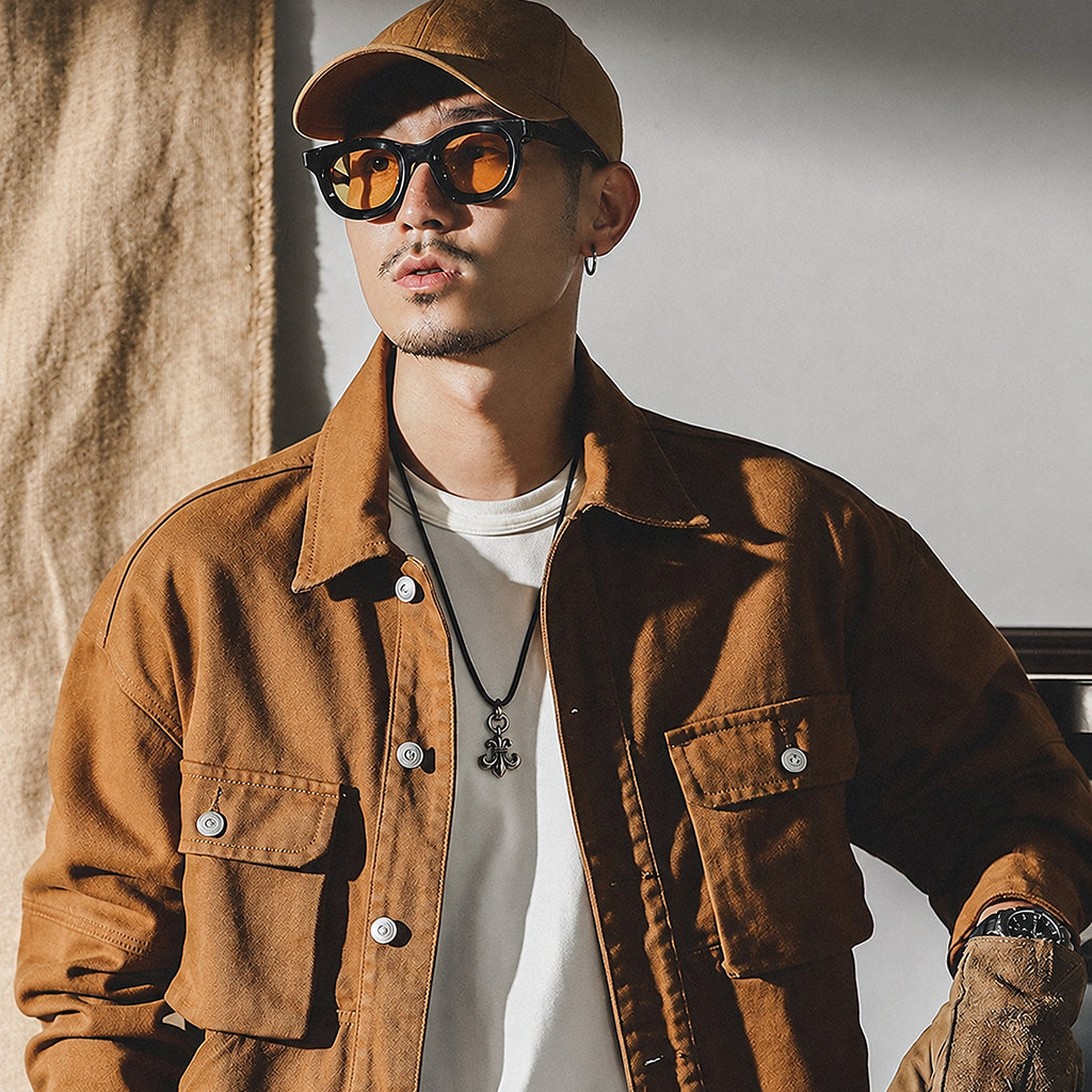 Men's Heavyweight Multi-Pocket Denim Jacket - detail reference