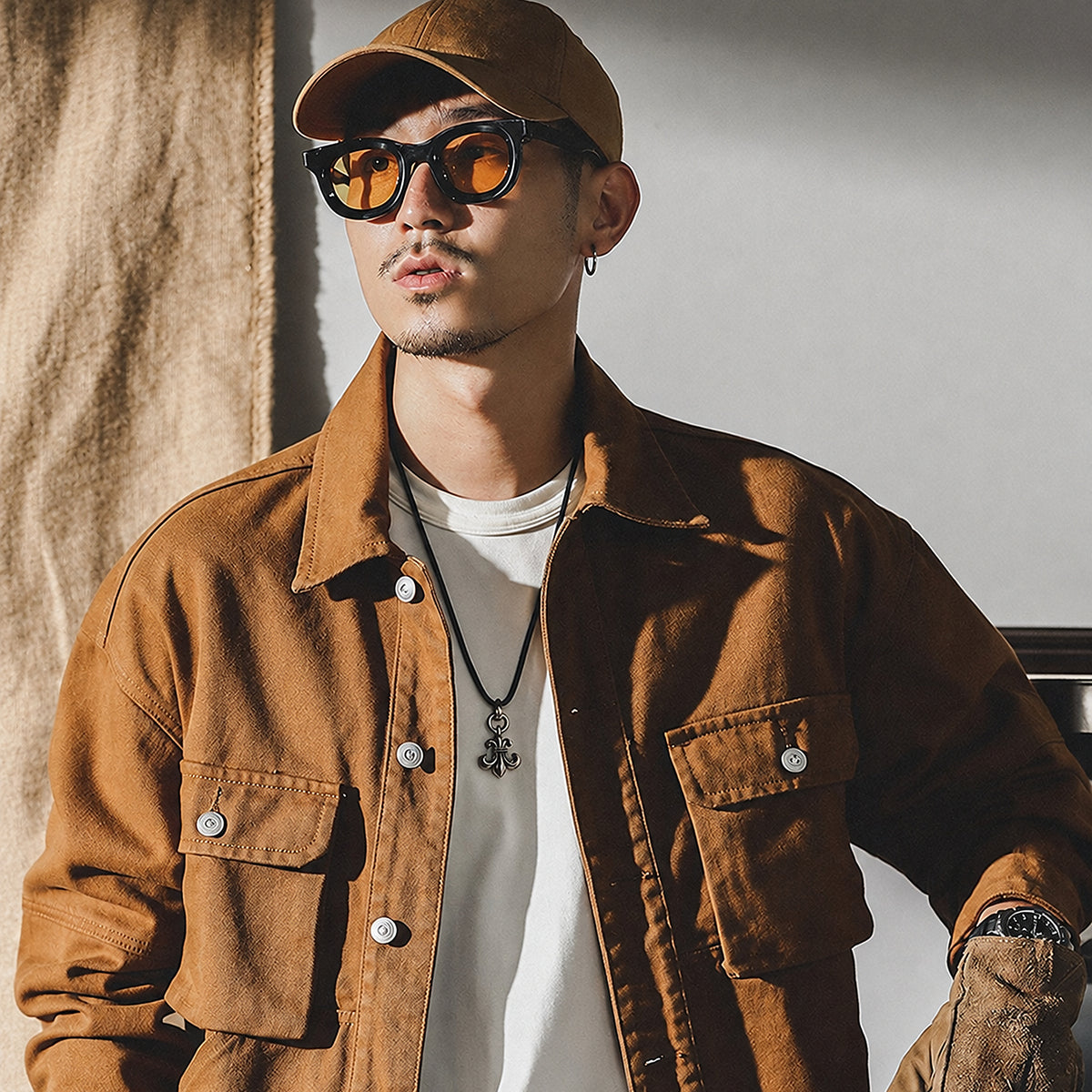 Men's Heavyweight Multi-Pocket Denim Jacket - detail reference
