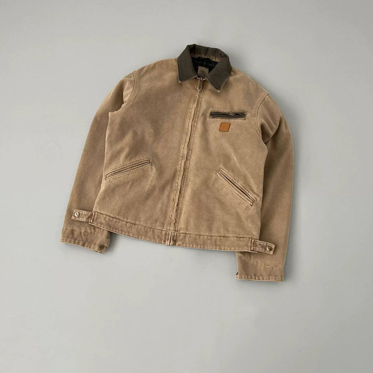 Men's Heavyweight Washed Detroit Work Jacket - khaki product view