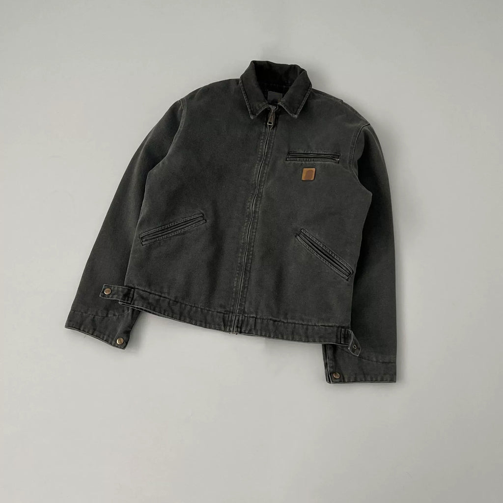 Men's Heavyweight Washed Detroit Work Jacket - gray product view