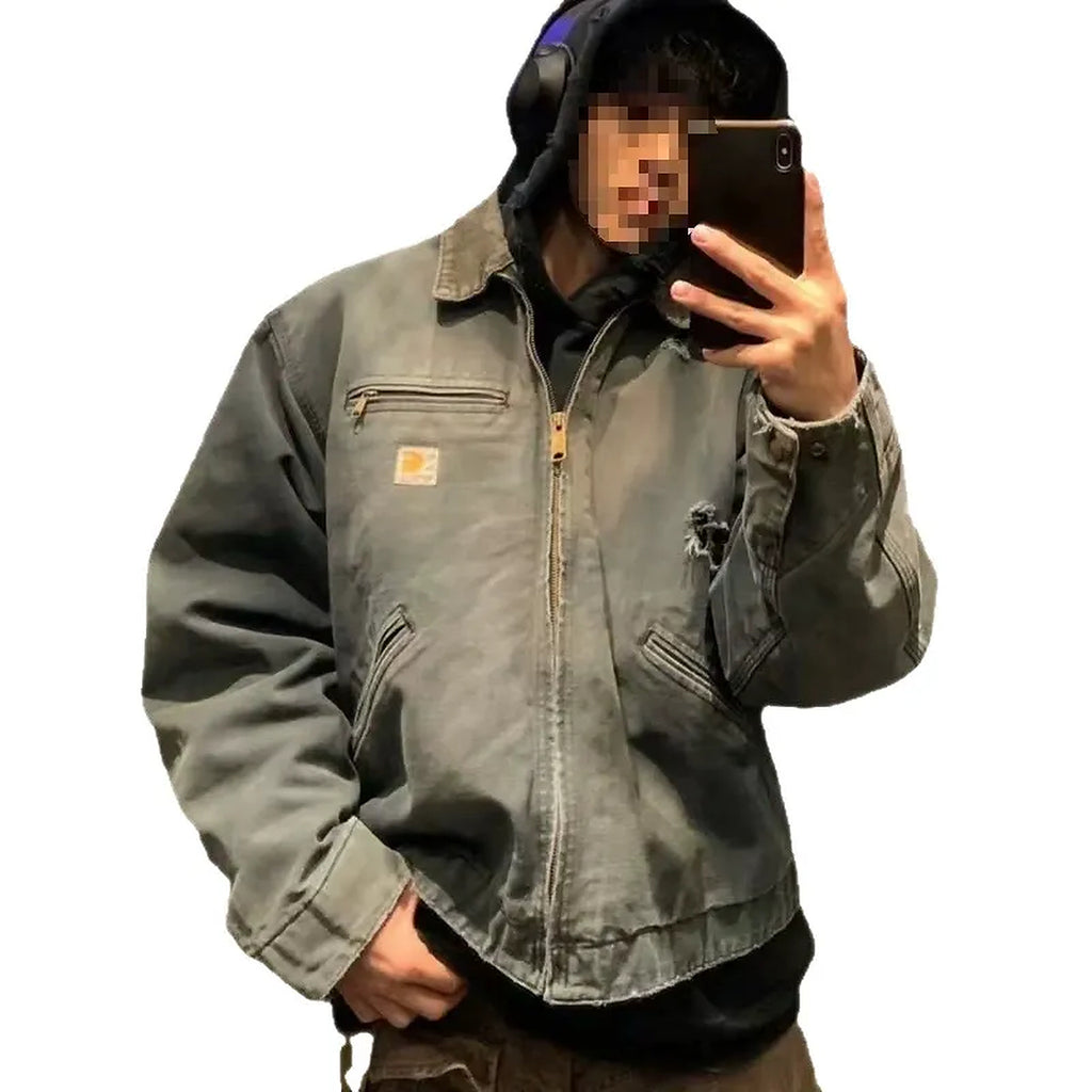 Men's Heavyweight Washed Detroit Work Jacket - detail reference