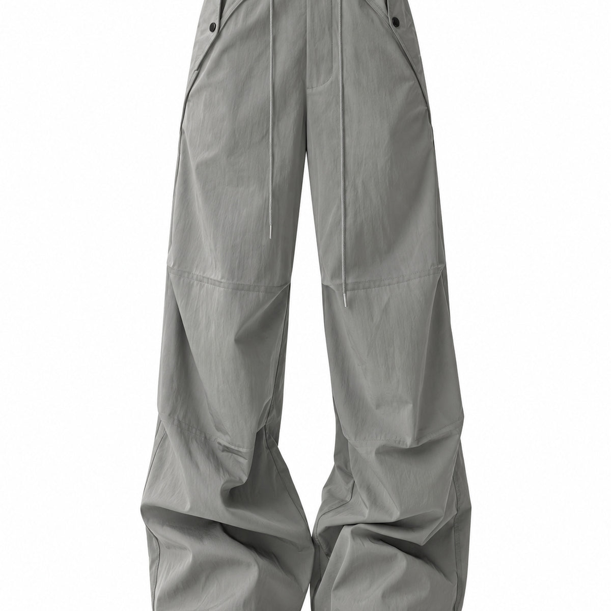 Men's Relaxed Wide-Leg Utility Pants - gray product view