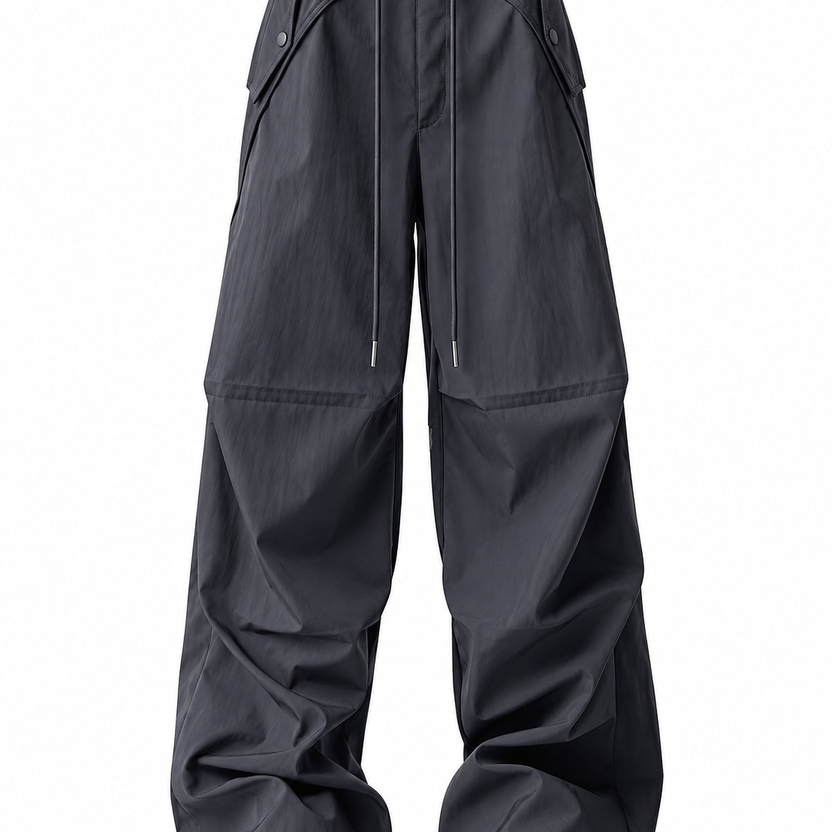 Men's Relaxed Wide-Leg Utility Pants - charcoal product view