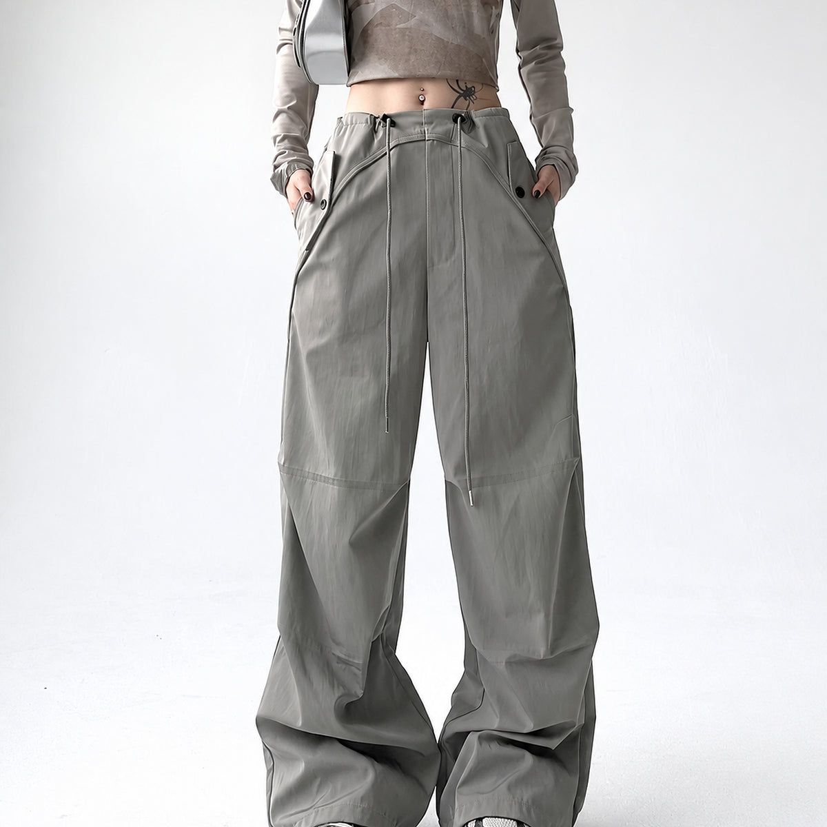 Men's Relaxed Wide-Leg Utility Pants - detail reference