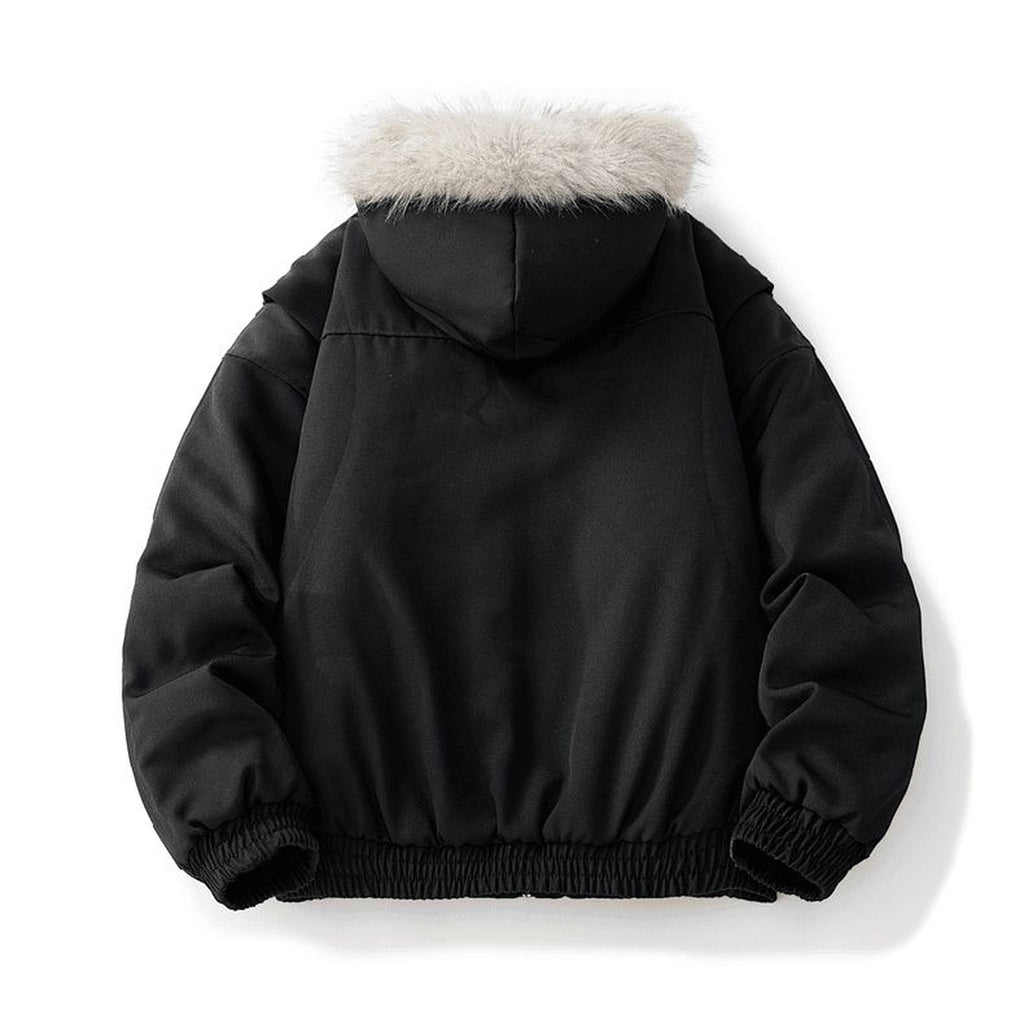 Men's Cropped Shearling-Trim Hooded Puffer Jacket - original product reference 2
