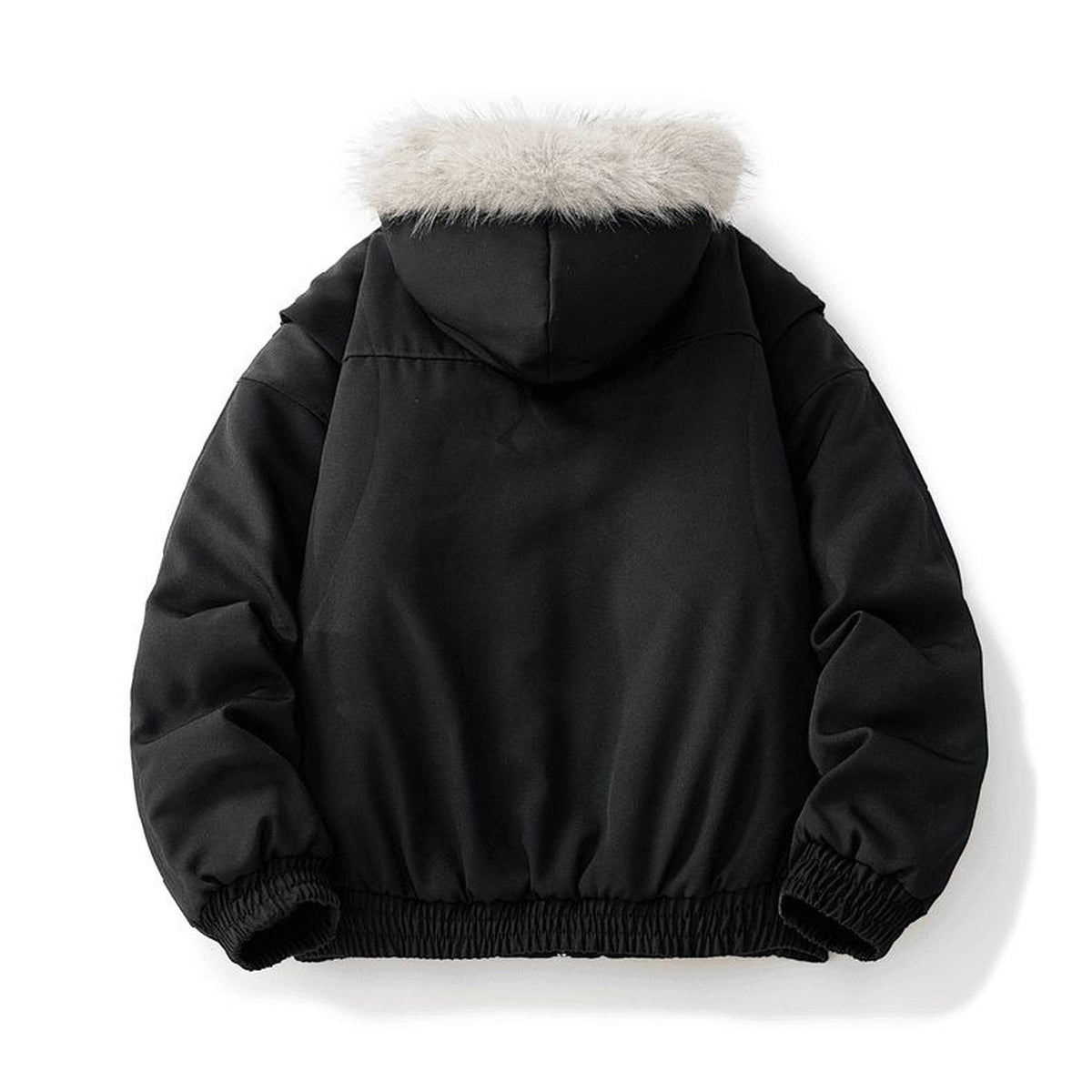 Men's Cropped Shearling-Trim Hooded Puffer Jacket - original product reference 2
