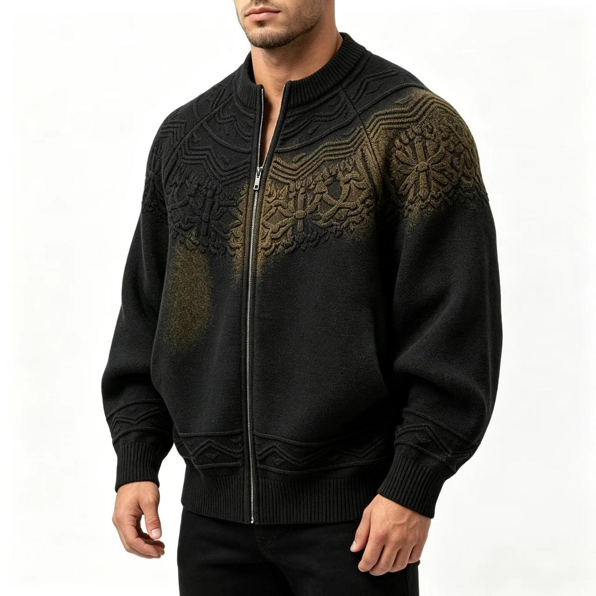 Men's Curved-Hem Crewneck Knit Sweater - original product reference 3