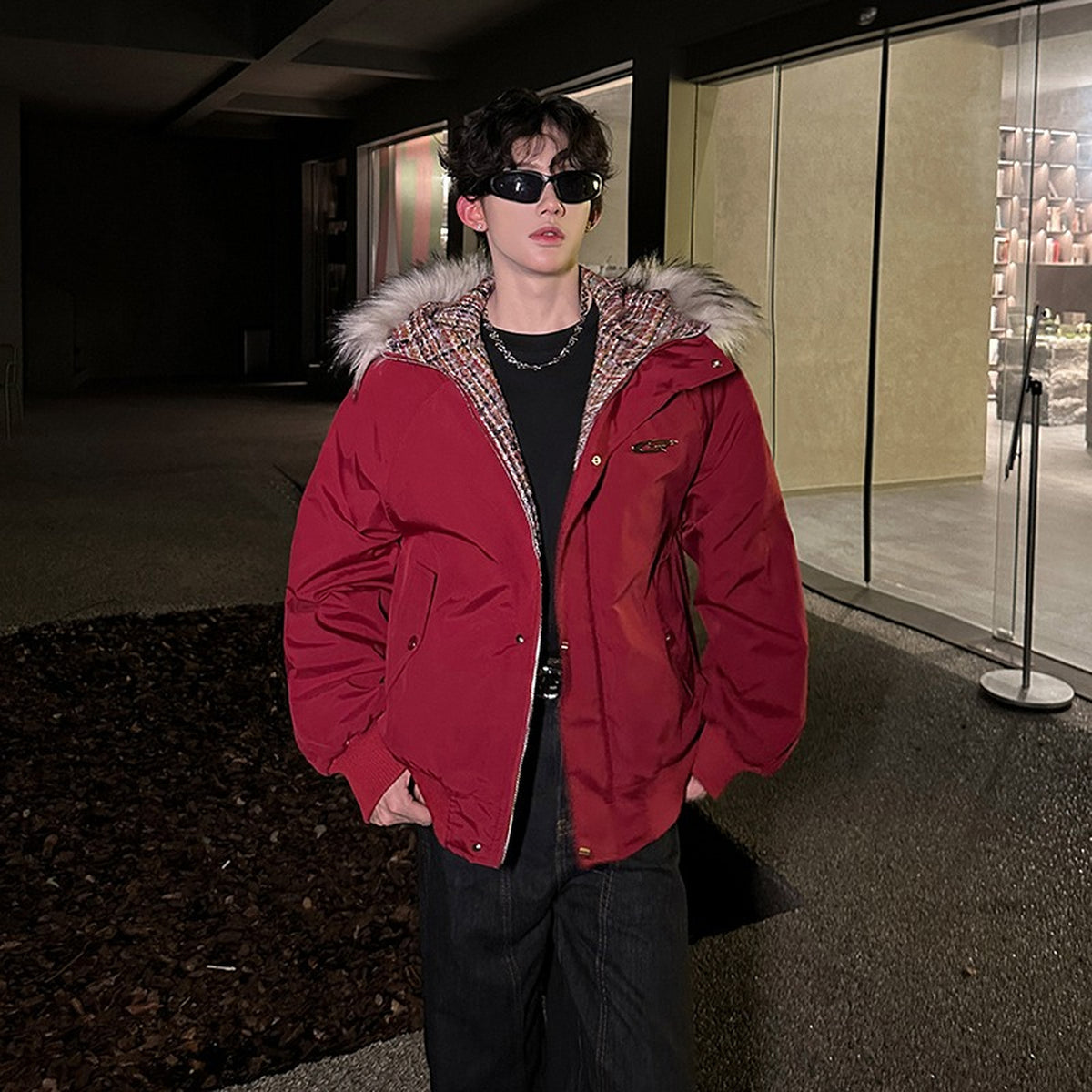 Men's Faux-Fur Hooded Puffer Parka - original product reference 1