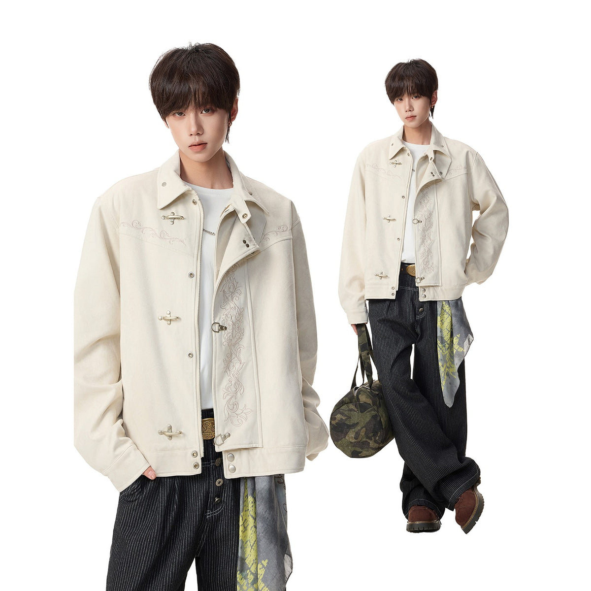 Men's Floral-Embroidered Toggle Jacket - original product reference 2