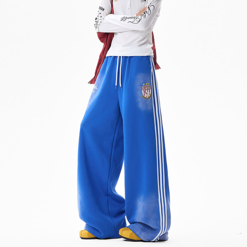 Men's Letter-Print Side-Stripe Wide-Leg Track Pants - original product reference 2