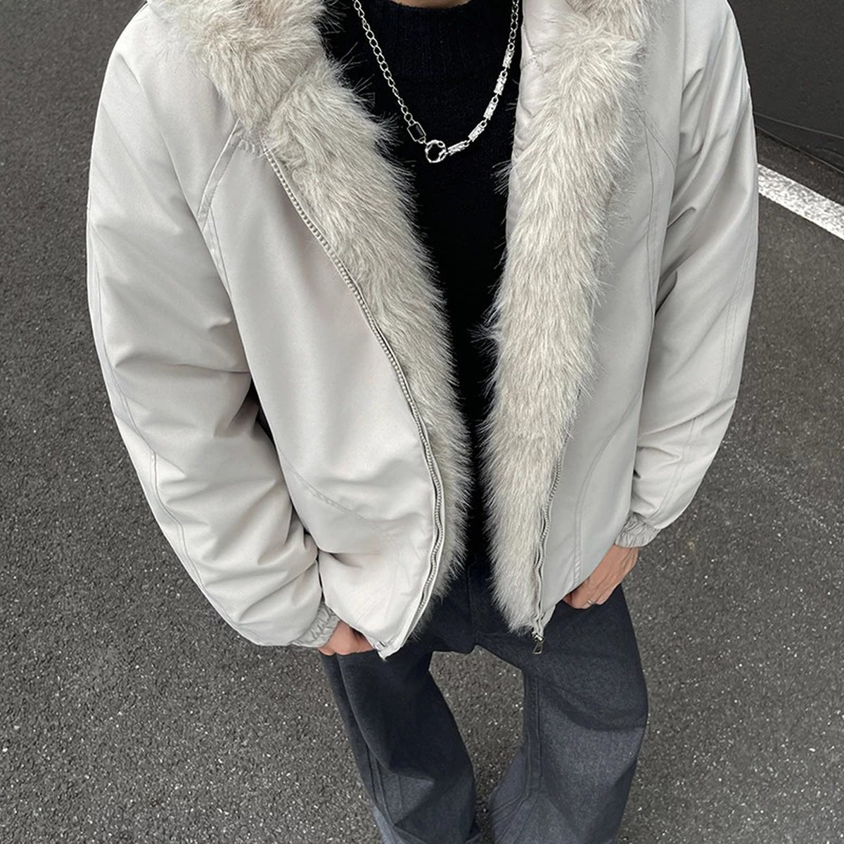 Men's Shearling-Lined Hooded Puffer Jacket - original product reference 3