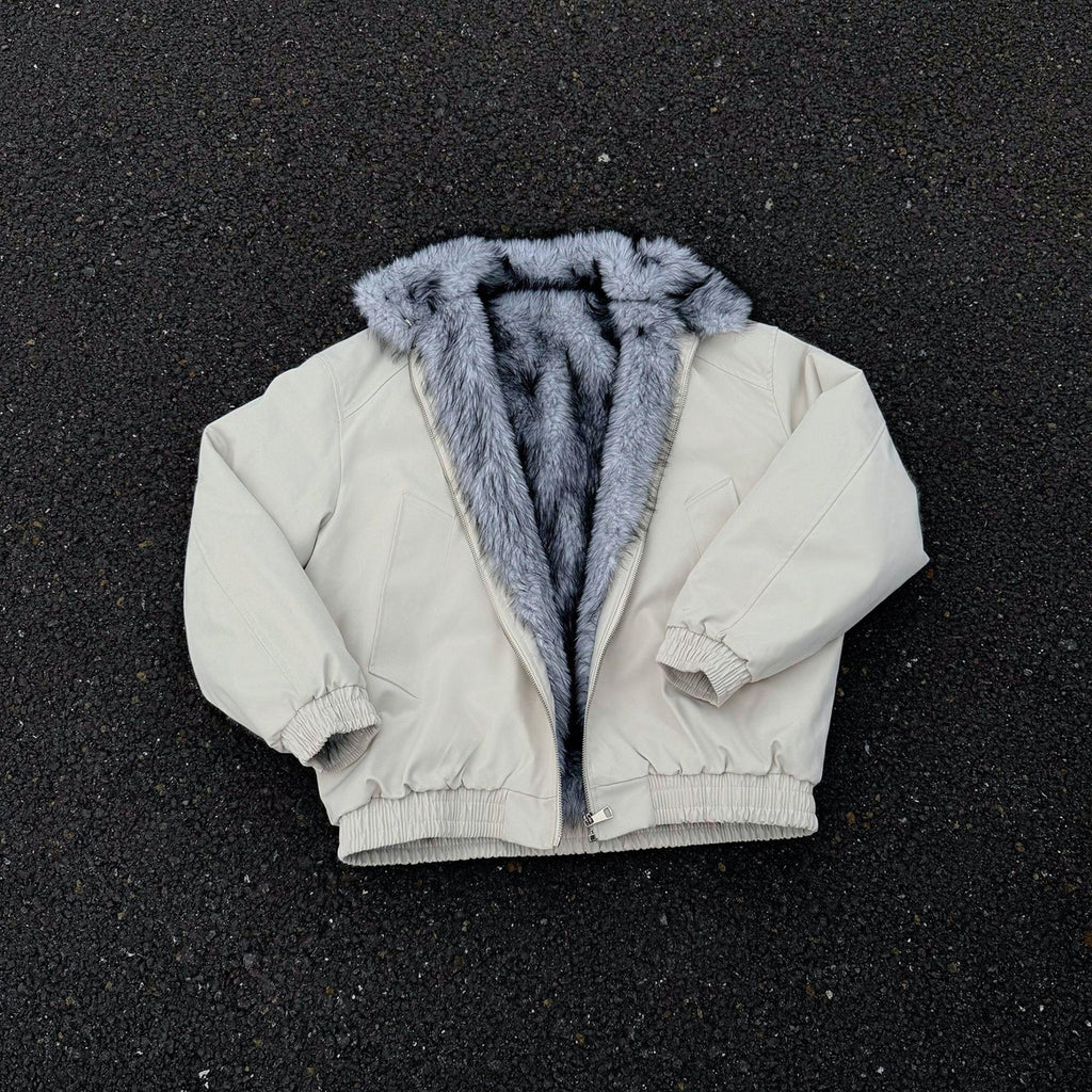 Men's Stand-Collar Faux-Fur-Lined Winter Jacket - original product reference 1