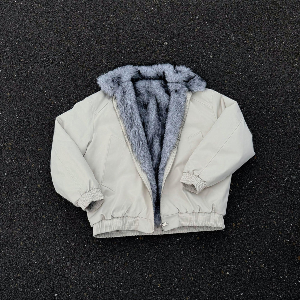 Men's Stand-Collar Faux-Fur-Lined Winter Jacket - original product reference 1