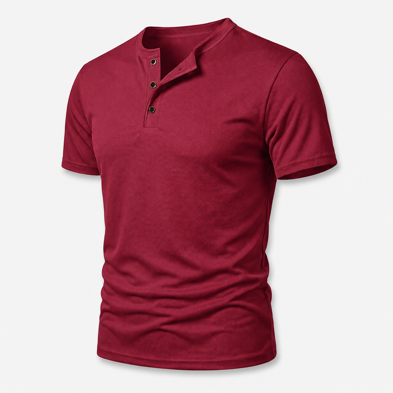 VARENFORM mesh henley short sleeve tee black side detail