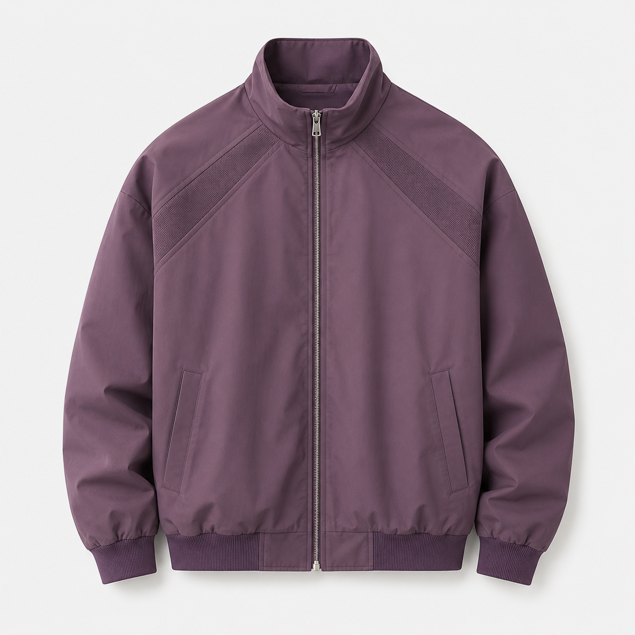 VAREN FORM Stand Collar Bomber Flight Jacket purple product front
