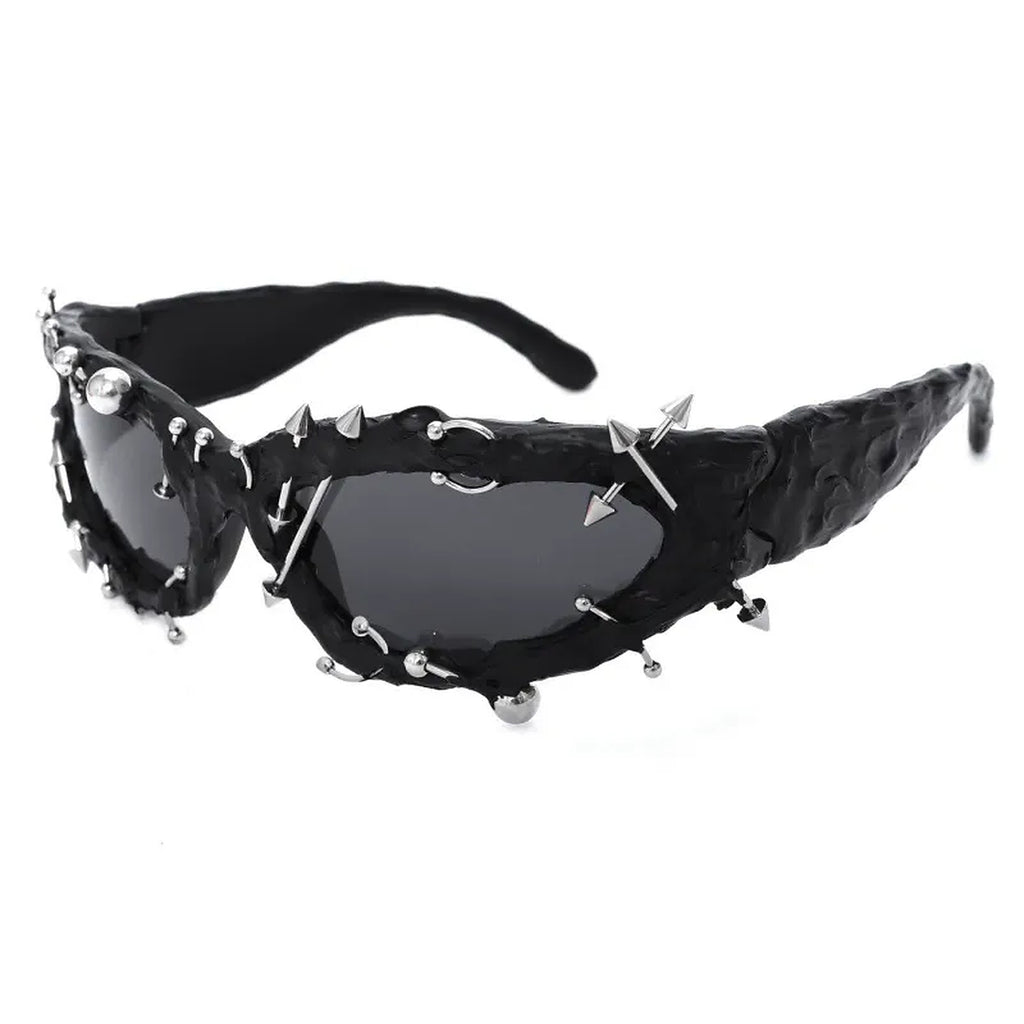 Studded Gothic Shield Sunglasses - detail reference