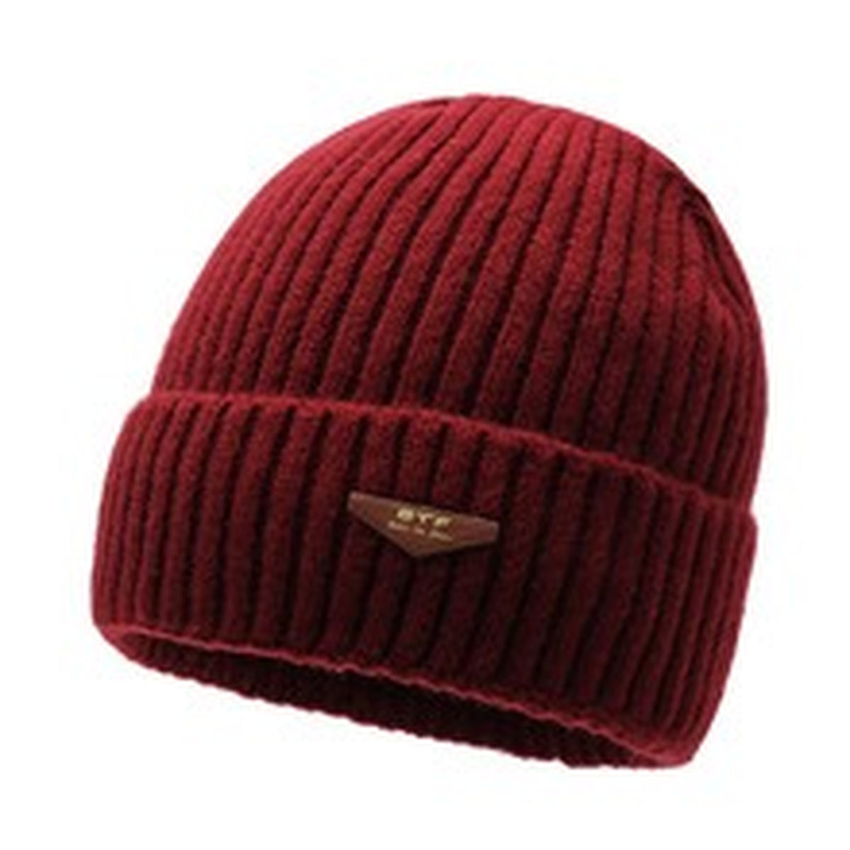 Unisex Fleece-Lined Winter Beanie - red product view