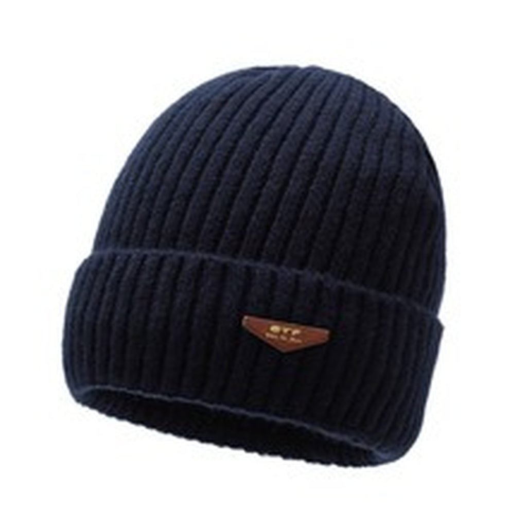 Unisex Fleece-Lined Winter Beanie - navy product view