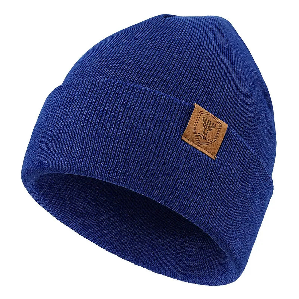 Unisex Solid Ribbed Cuff Beanie - detail reference