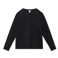 Men's Heavyweight Waffle-Knit Henley Long-Sleeve Tee - product view