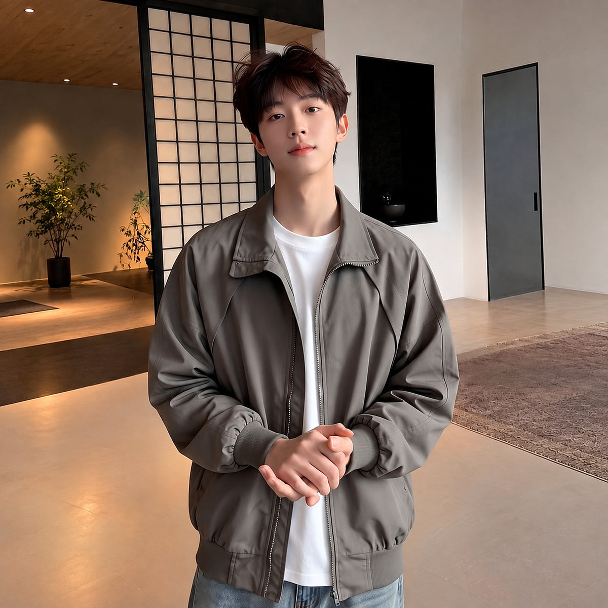 Men's Stand-Collar Utility Jacket - product view