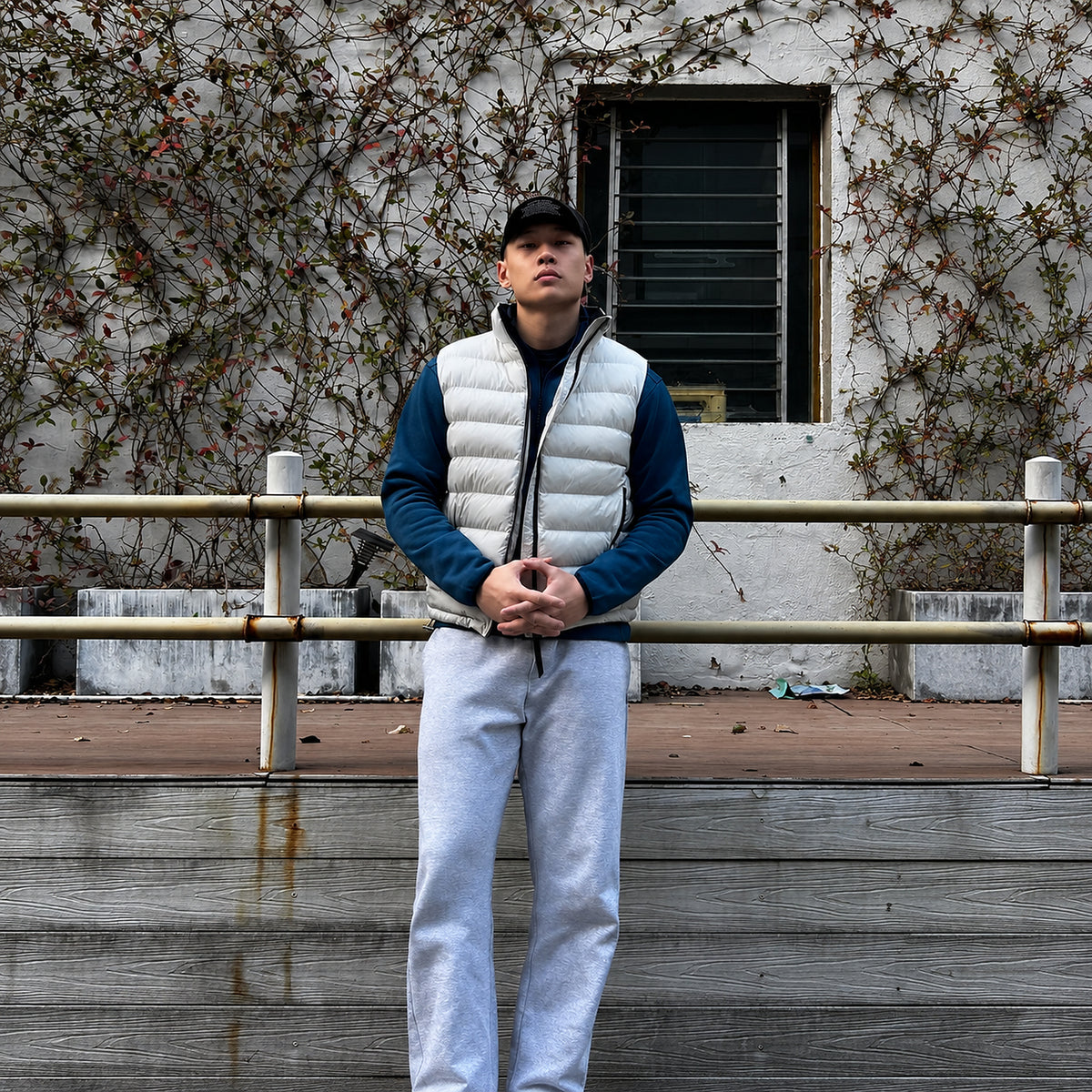 Men's Quilted Stand-Collar Puffer Vest - product view