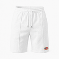 VAREN FORM Waffle Flag Patch Sweat Shorts white product front