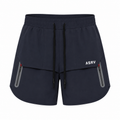 VAREN FORM Zip Pocket Quick-Dry Training Shorts in Navy for men's gym and streetwear