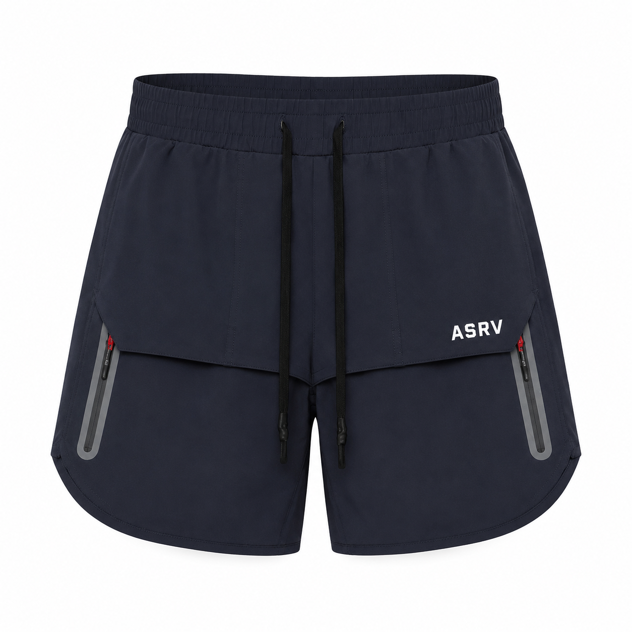 VAREN FORM Zip Pocket Quick-Dry Training Shorts in Navy for men's gym and streetwear